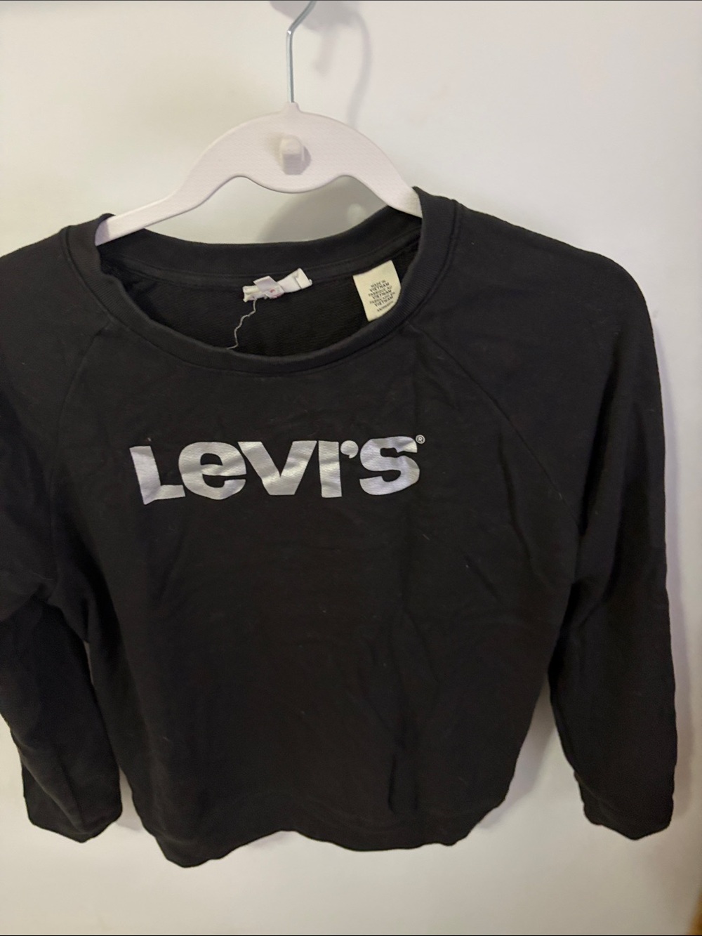 Levi's Kids Black Sweatshirt with Silver Logo